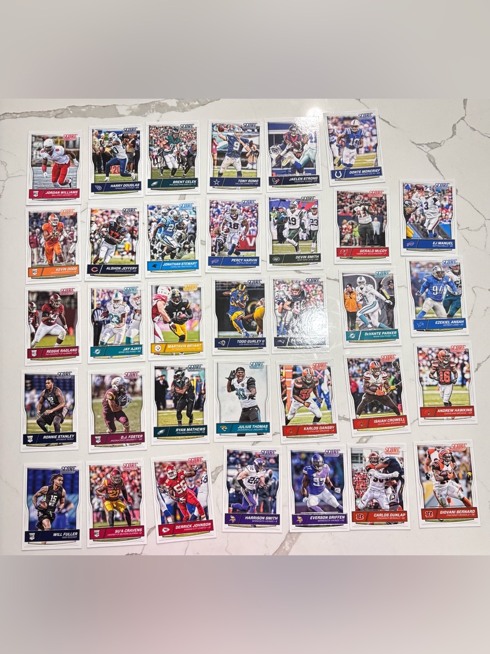 2016 Panini Score Football Cards Rookie and Veterans 34 Count Lot